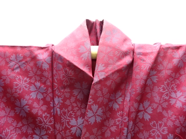  大正ロマン　撫子模様織り出し着物